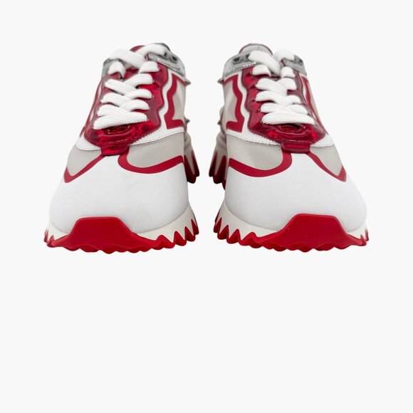 Christian Louboutin Sharkina White Mesh Red Sneakers Size 39.5 US 9.5 Women 6924 - Picture 7 of 15